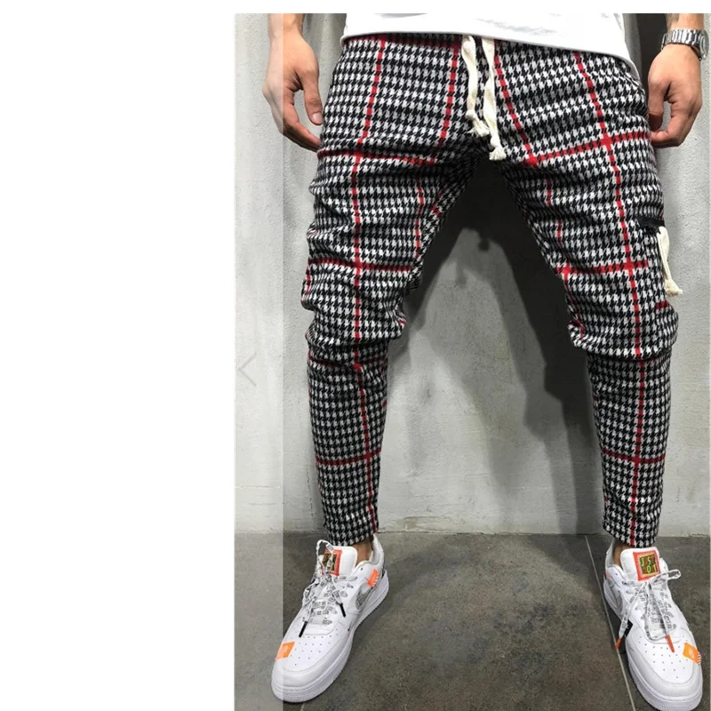 Новинка 2019 модные мужские повседневные спортивные штаны в полоску с принтом