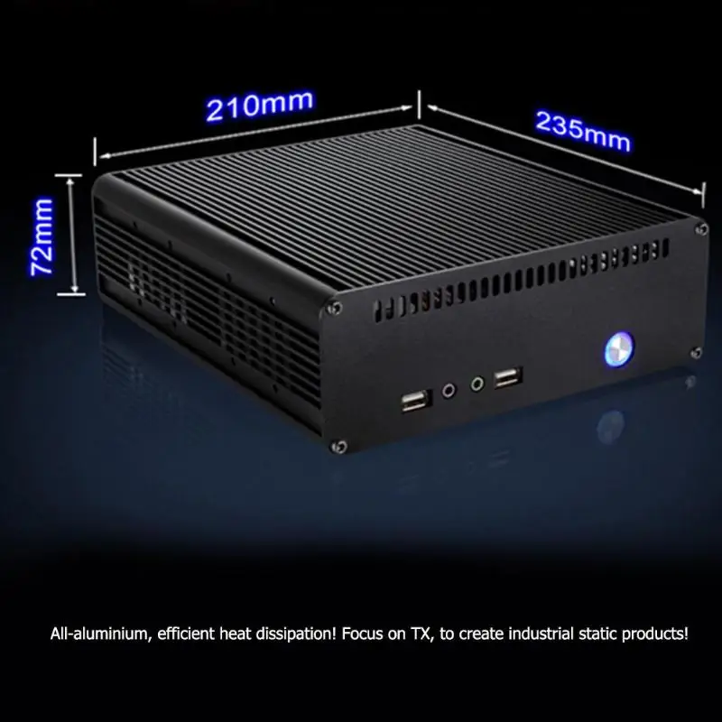 E-K3 мини-материнская плата ITX компьютерный корпус из алюминиевого сплава настольный мини-шасси