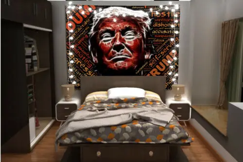 Дональд Трамп гобелен искусство настенный диван стол кровать Чехол домашний декор