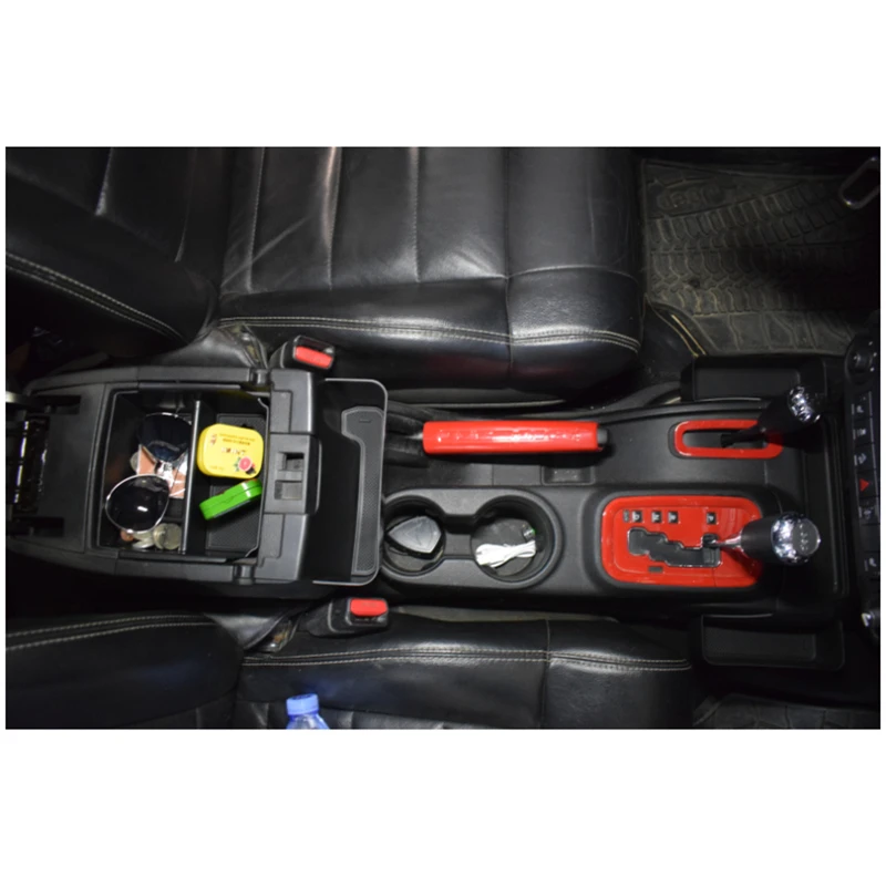 Caja De Almacenamiento Para Puerta Delantera De Coche, Organizador Con Soporte De Red, Bolsillos, Bandeja Para Jeep Wrangler JK 2011-2017, Accorios Interior Para Tiba Y Limpieza - AliExprs