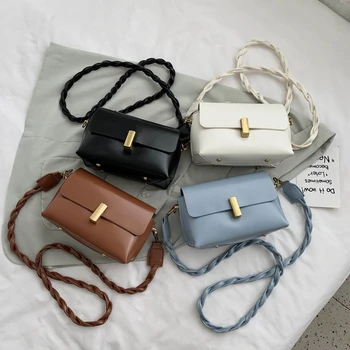

Small Solid Color Shoulder Messenger Bags For Women 2020 Luxury Handbags Women Bags Designer Lady Travel Cross Body Bags