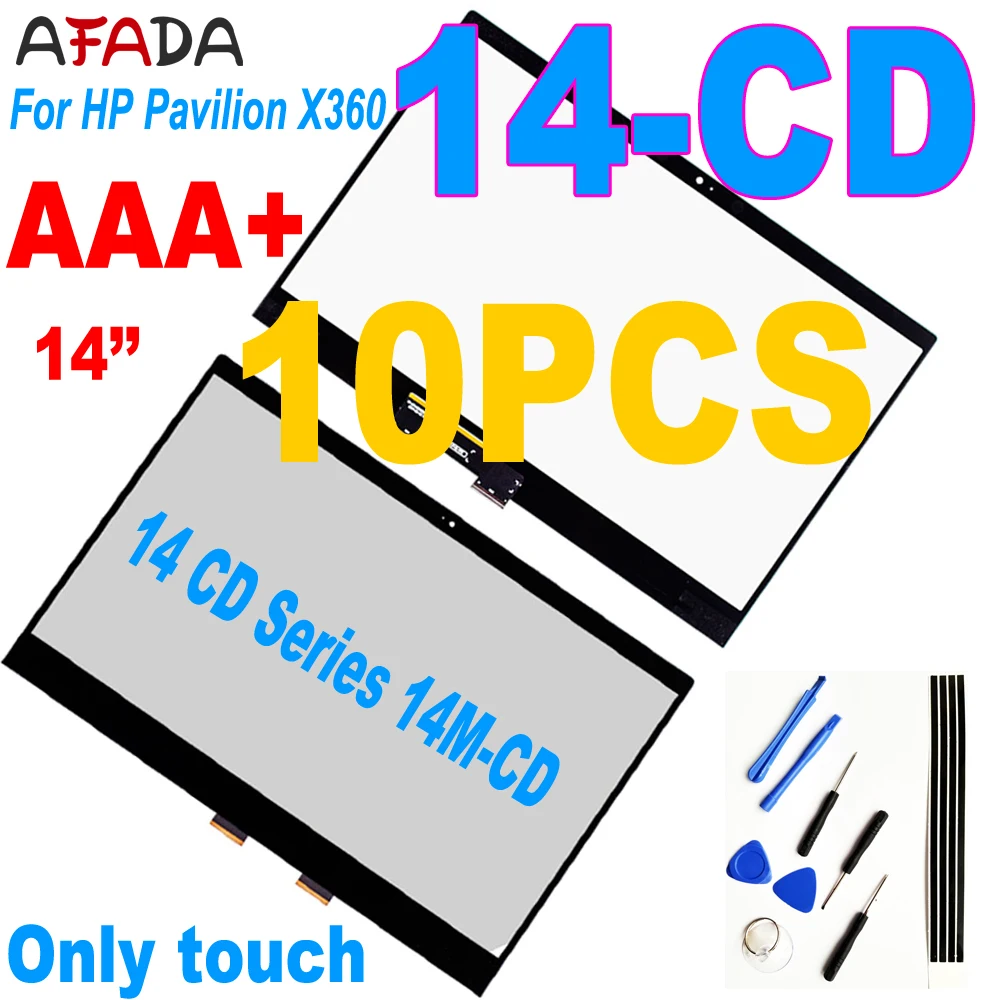 10PCS Lcd 14'' Touch Digitizer For HP Pavilion X360 14-CD 14CD Series Laptops Screen 14M-CD Replacemnt Panel | Компьютеры и