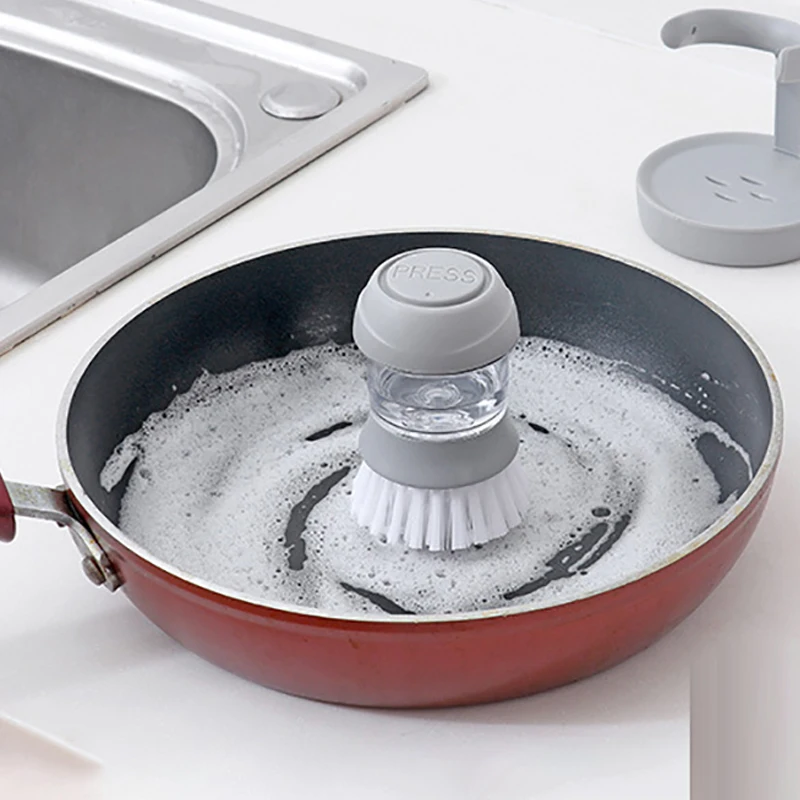Кухня щетка для мытья посуду пластиковые гидравлический стиральная potbrush щетки для чистки посуда домашняя щетка для чистки инструменты Кухня