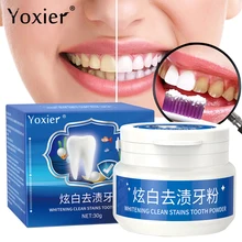 

Tooth Powder Whitening Brighten Deep Clean Remove Yellow Stains Bacterial Freshen Breath Oral Hygiene Healthy Dental Care 30g