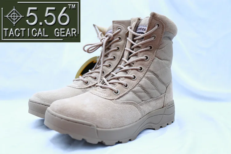 

5.56 Breathable Hight-top MEN'S SHOES Combat Boots Hiking Shoes Summer Camp Development Training Desert Boots Outdoor Tactical B
