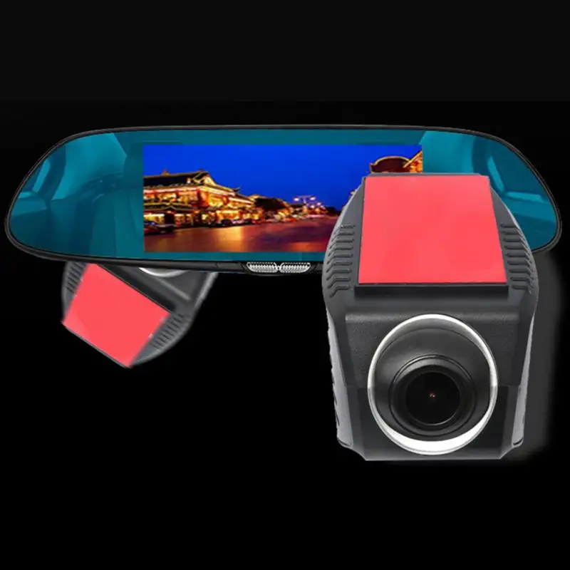 Авто Голосовое управление автомобиля HD водонепроницаемый USB видеорегистратор ночное видение анти туман Невидимый заднего вида видео двойной объектив