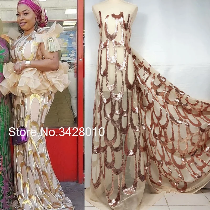 

2019 Latest French Nigerian Laces Fabrics High Quality Sequins Tulle African Laces Fabric Wedding French Tulle Lace M2848