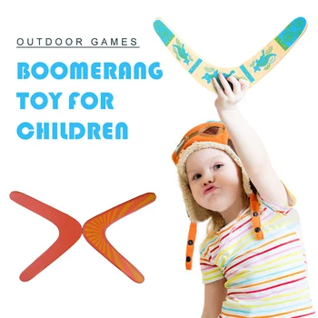 

Outdoor Kids Wooden Boomerang Toy Flying Wood V Shaped Funny Boy Flying Disc Throw Catch Saucer Game Physical Exercise For Kids