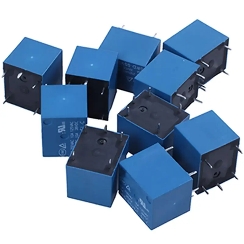 10 шт. SRD-05VDC-SL-C DC 5V Номинальная катушка SPDT миниатюрное реле питания синий