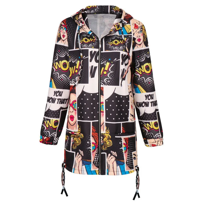 FREE SHIPPING Full Print Vintage Outwear Overcoat JKP4381