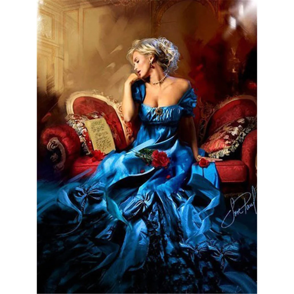 Набор для вышивки крестиком в виде портрета женщины сделай сам 11 карат набор