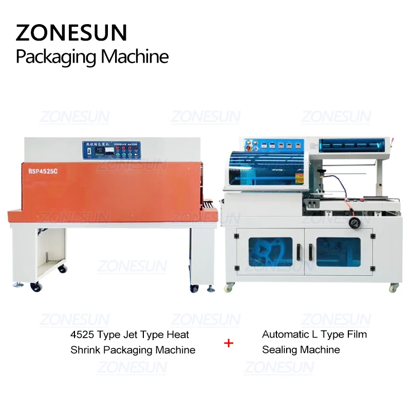 ZONESUN ZS450 L-type машина для запечатывания резки автоматическая термоусадочная пленка упаковочная Косметика книга пищевой напиток программное обеспечение упаковочная машина