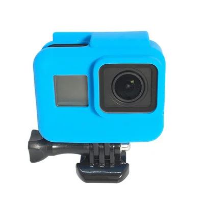 F-Blue Для GoPro Hero 5 6 7 Blcak чехол Защитный силиконовый чехол+ крышка объектива Крышка для Go Pro Hero7 аксессуары для экшн-камеры - Colour: F-Blue