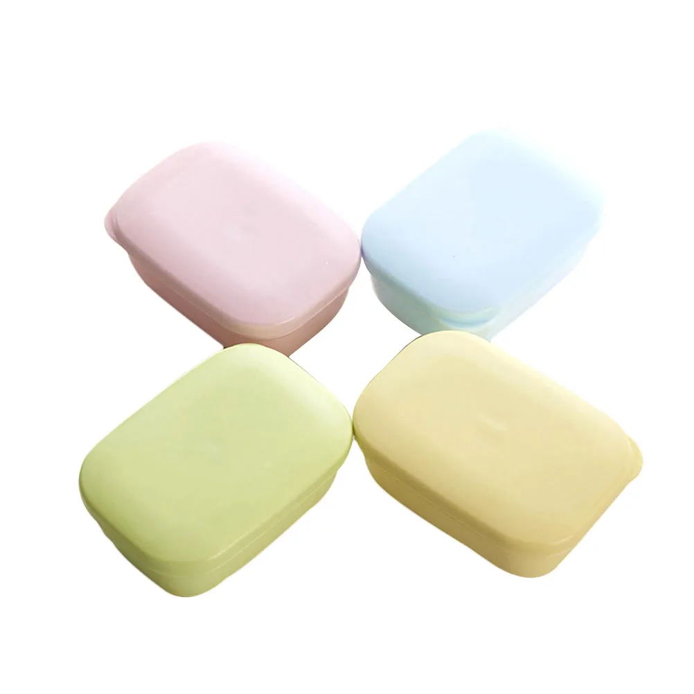 4 шт Коробка для мыла двухслойная мыльница с крышкой держатель дренаж Чехол