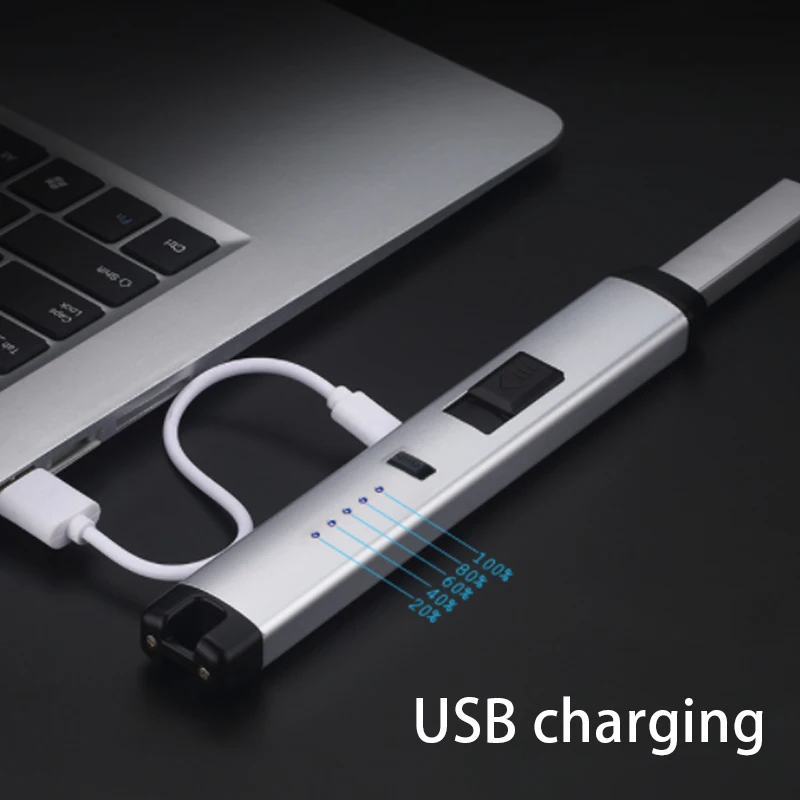 Ветрозащитная плазменная электрическая Новинка Зажигалка USB перезаряжаемая Зажигалка длинные кухонные электронные зажигалки