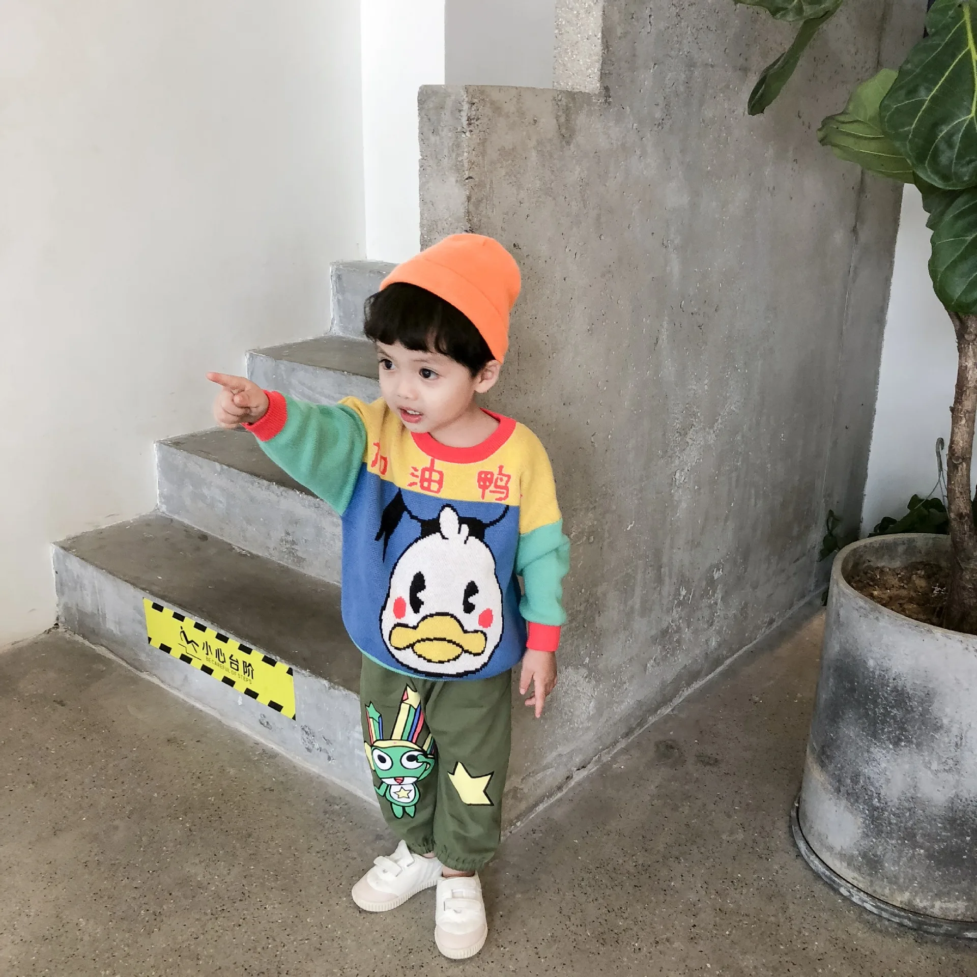 Tonytaobaby/Новинка; осенняя одежда для маленьких мальчиков и девочек; милые женские шаровары для отдыха с героями мультфильмов; хлопковые брюки для мальчиков