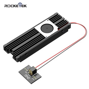 

Rocketek M.2 Solid State Hard Disk Fan Heatsink Heat Radiator Cooling Silicon Therma Pads Cooler for M2 NVME SATA 2280 PCIE SSD