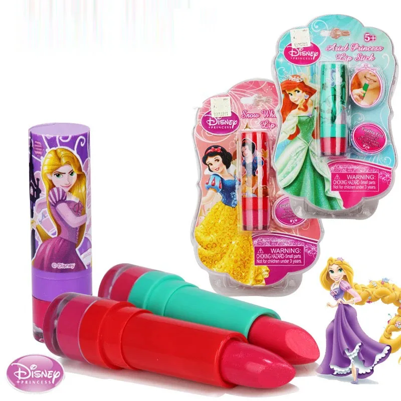 Genuino princesa de Disney sirena blanca como la nieve chica Bell, hidratante lápiz labial bebé brillo de labios poco chica maquillaje de Juguetes