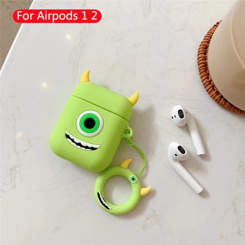Милый мультяшный беспроводной чехол для гарнитуры Bluetooth для Apple Airpods 1 2, силиконовый мягкий чехол для наушников Airpods, защитный чехол s - Цвет: 2