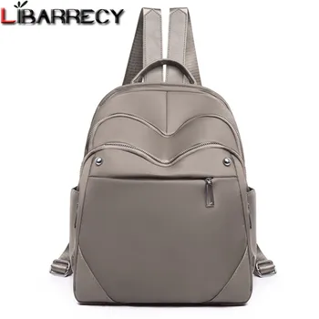 

Oxford Cloth Splice Backpacks Women Double Zipper Large Capacity School Bags for Teenage Girls Travel Knapsack Female Mochila