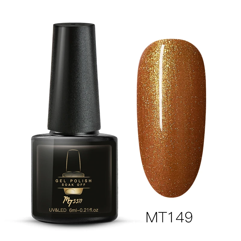 Mtssii 7ml Color Nail Gel Polish Manicure Semi Permanent Base Top Coat UV LED Nails Gel Varnish Soak Off Nail Art Manicure Gel - Color: S04864