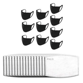 

10pcs Face Mask With 16pcs Gaskets Adult Reusable Facemask Mouth Muffle Skin Care Mascarillas Lavables Breathable Mouth Mask