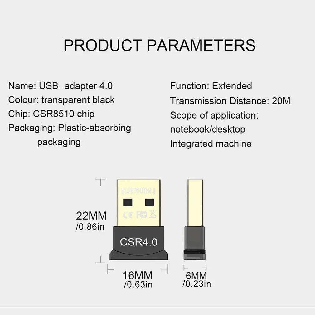 Беспроводной USB адаптер BT CSR 4,0 Двойной Режим мини Bluetooth ключ передатчик для ПК Windows 10 8 Win 7 Vista XP Linux