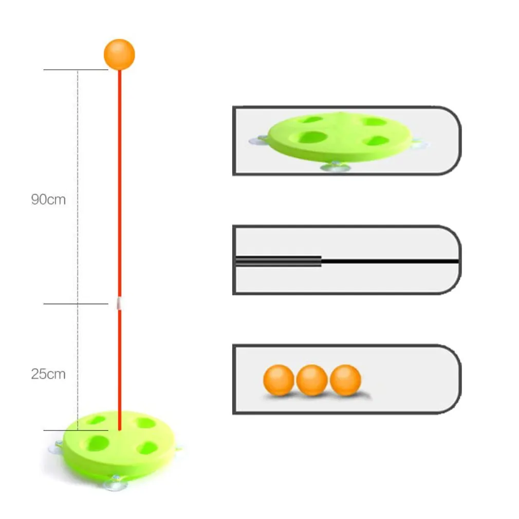 green no racquet Table Tennis Trainer Self-training Artifact Children Parent-child Interactive Home Toys Anti-myopia Toys - Цвет: green no racquet