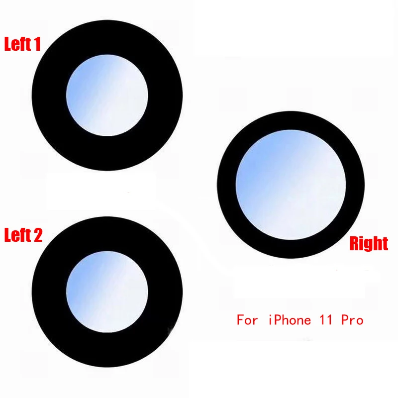 11 Pro 10pcs Left 1 ZONBEMA 10 шт. для iPhone 6 6S 7 8 11 Pro Plus X XR XS Max задняя камера стекло объектив с наклейкой клей запасные части - Цвет: 11 Pro 10pcs Left 1
