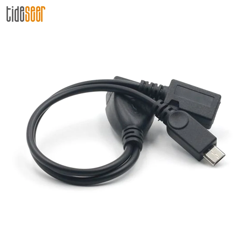 2 в 1 кабель Micro-USB(OTG кабель+ Мощность кабель) 100 шт./лот