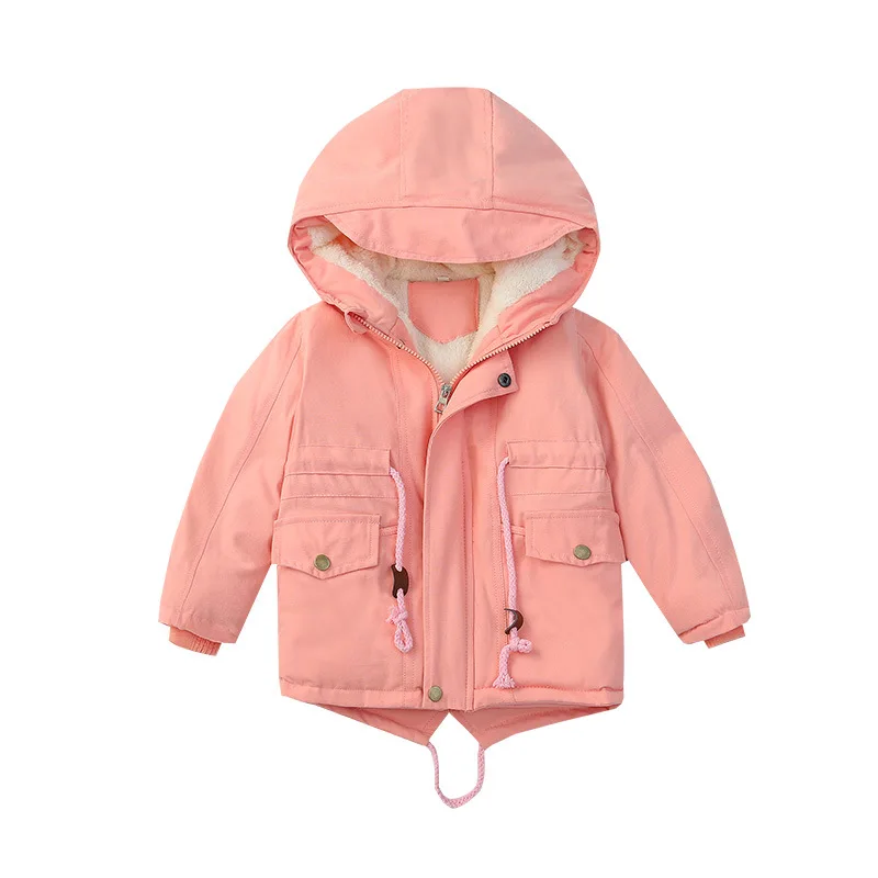 CROAL CHERIE Kids Girls Clothes Winter Jacket For Boys Fleece Velvet Kids Boys Girls Coat Outerwear Overalls For Children (6)