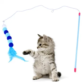 

14PCS Interactive Cat Toy For Kitten Pet Funny Feather Ball Mice Sticks Interactive Toys Cat Supplies