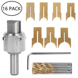 Juego de brocas de carburo para carpintería, juego de brocas de 14 25Mm, 16 unidades