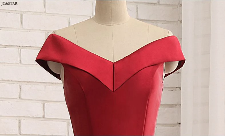 Mariage robes demoisie honneur Новое атласное сексуальное платье трапециевидной формы с v-образным вырезом, красное платье подружки невесты длиной до середины икры sukienka sylwestrowa