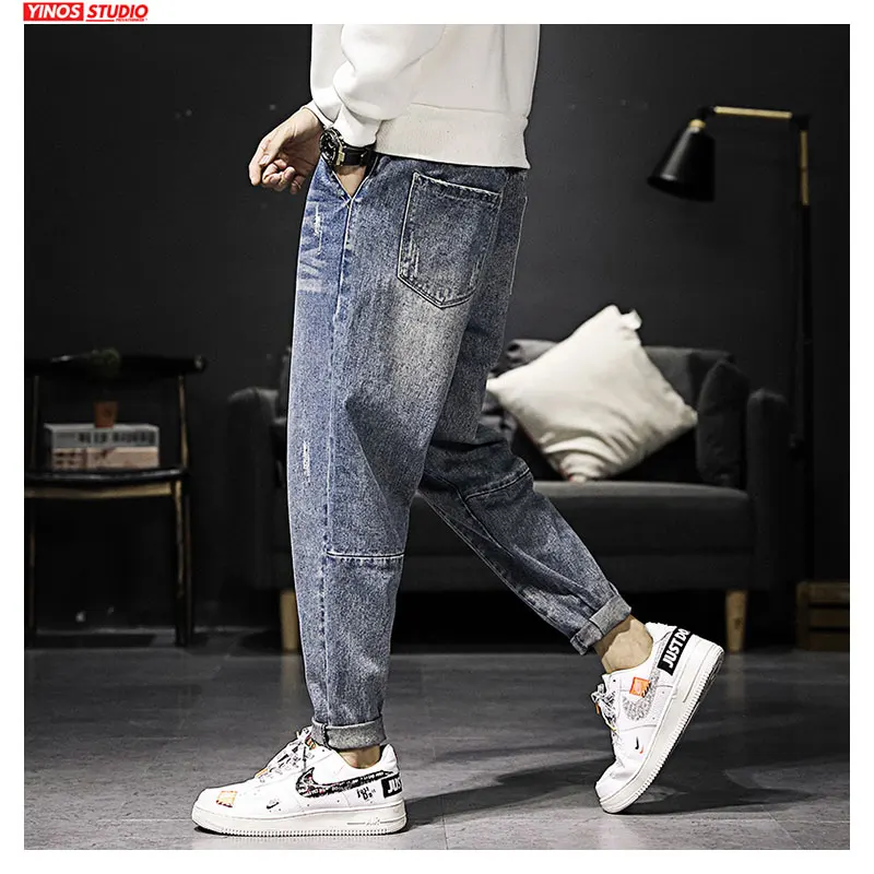 Мужские потертые джинсы винтажные брюки карго с карманами весна 2020|Джоггеры| |