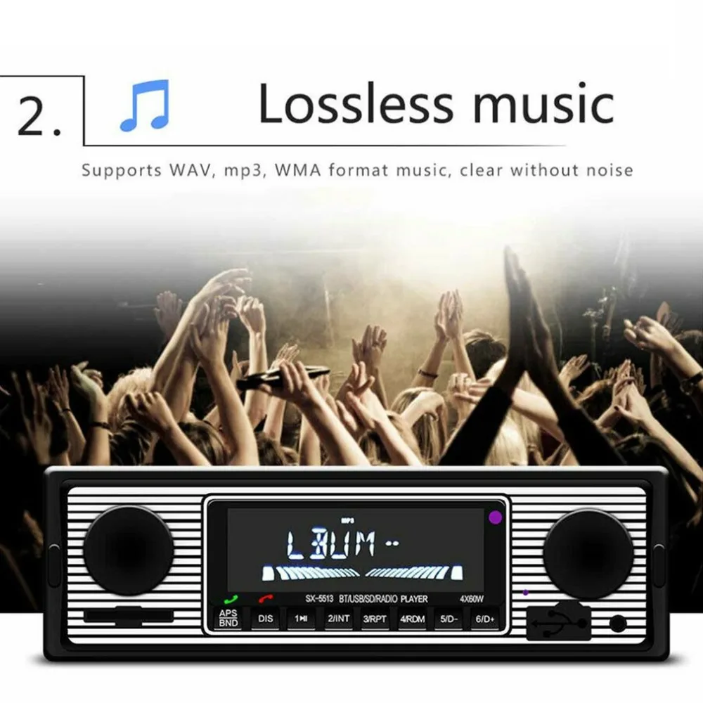 Винтажное автомобильное беспроводное радио mp3-плеер стерео USB/AUX классический стерео аудио fm-модулятор автомобильные аксессуары
