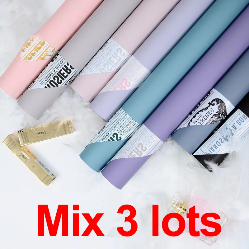 Mix 3lots 20 шт английская буквенная оберточная бумага с цветами двухслойная OPP водостойкий букет оберточная бумага цветочный магазин Свадебный Arr - Цвет: Mix 3lots