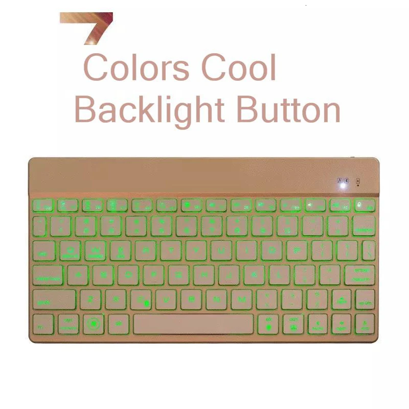 JellyComb, алюминиевый сплав, беспроводная Bluetooth 3,0 клавиатура, цветная, ультра тонкая, 7 цветов, светодиодный, с подсветкой, беспроводная клавиатура