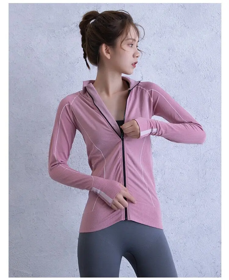 Женская спортивная куртка пальто на молнии для бега зимняя верхняя одежда