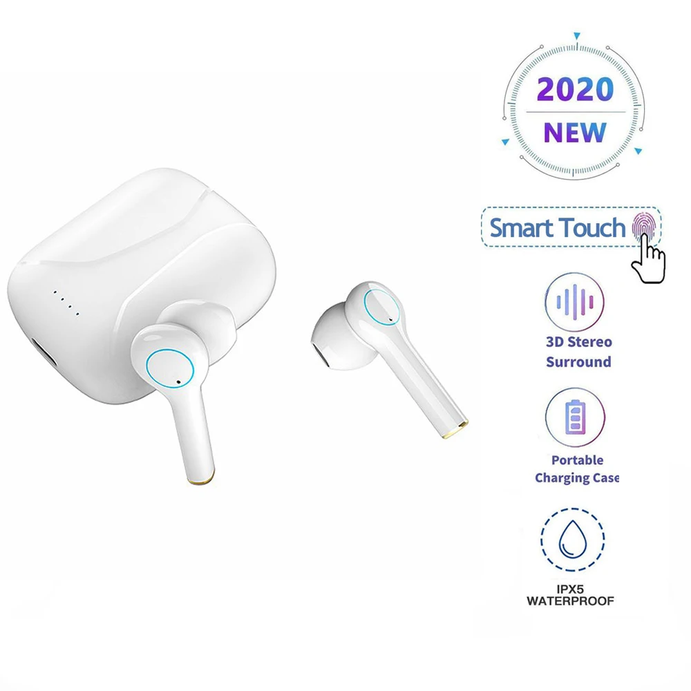 TWS Wireless Earphones Bluetooth 5 0 Earbuds with Charging Case In Ear Earphone IPX6 Waterproof for Apple Airpods IPhone Andriod