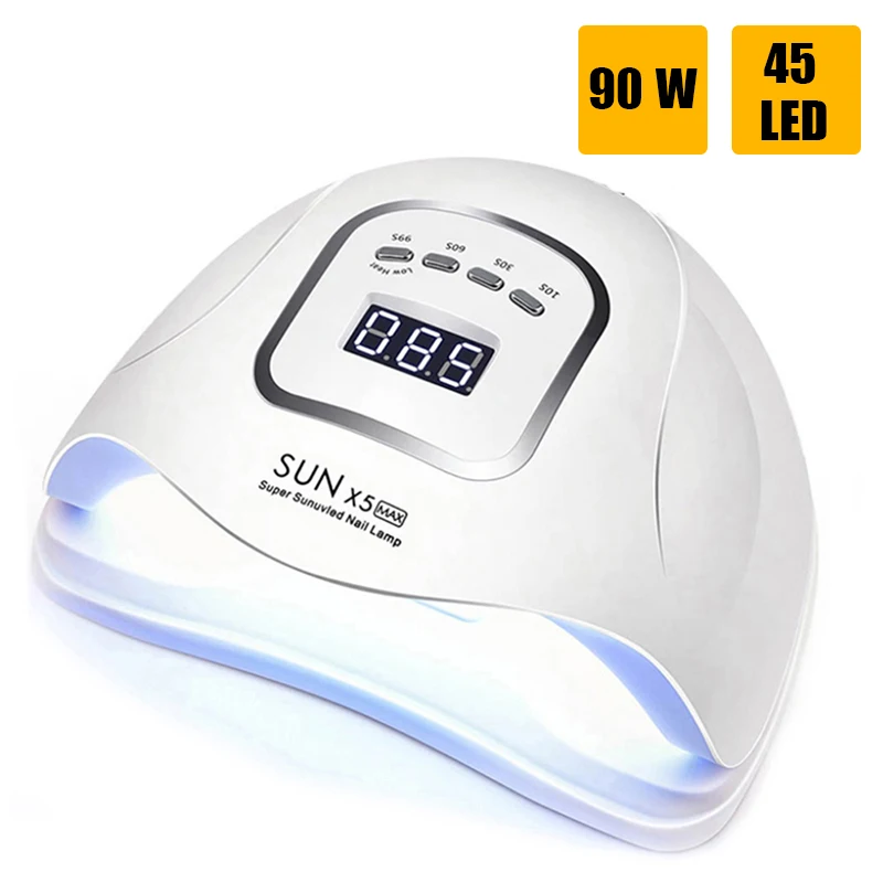 

90W High Power Nail Dryer For Manicure Led UV Nail Lamp For Gel Varnishes With 45 Pcs Leds Drying Lamp UV Light Lamp Nails Tools