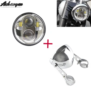 

Motorcycle Accessories 5.75 inch headlight housing Bucket for Softail Sportster Dyna Choppers led headlamp bracket housing moto