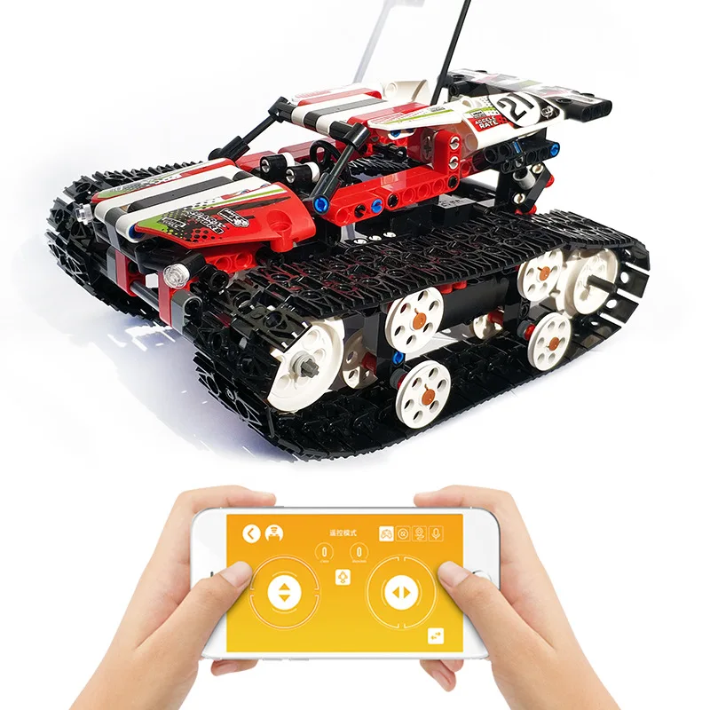 

13023 13024 410pcs In stock Mould King Technic Series RC Tracked Racer APP Programming Building Blocks brick education Toys gift
