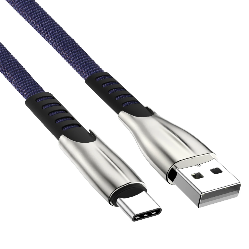 1 м 2 м 3 м usb type C кабель для передачи данных для samsung S9 S10 Plus Xiaomi Redmi Note 7 10 huawei P30 USBC type C зарядное устройство 5A супер быстрая зарядка - Цвет: Синий