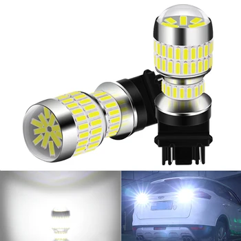 

2pcs Super bright T25 3157 1156 ba15s WY21W T20 7443 1157 bay15d LED Turn Signal Light Bulbs Canbus Error Free Car Lamp white