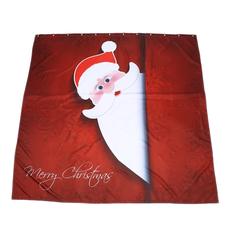 

Naughty Santa Digital Printing Shower Curtain Designed for Better Effect of Bathroom and Home Decoration for Christmas!