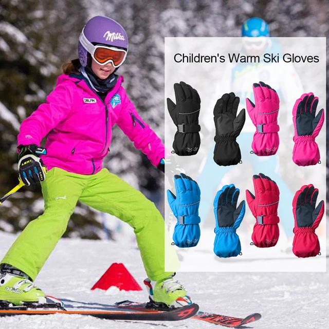 Gants de ski pour enfants Gants étanches à froid et coupe-vent