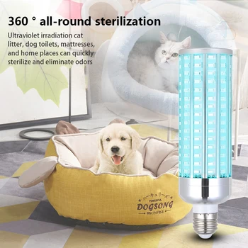 

3Types 60W E27 UV Germicidal Lamp Ozone Remote Control UVC Ultraviolet Led Corn Bulb Disinfection Sterilizer Ozone Light