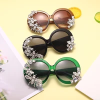 Round Sunglasses WoTrend Diamond Glass Big Frames