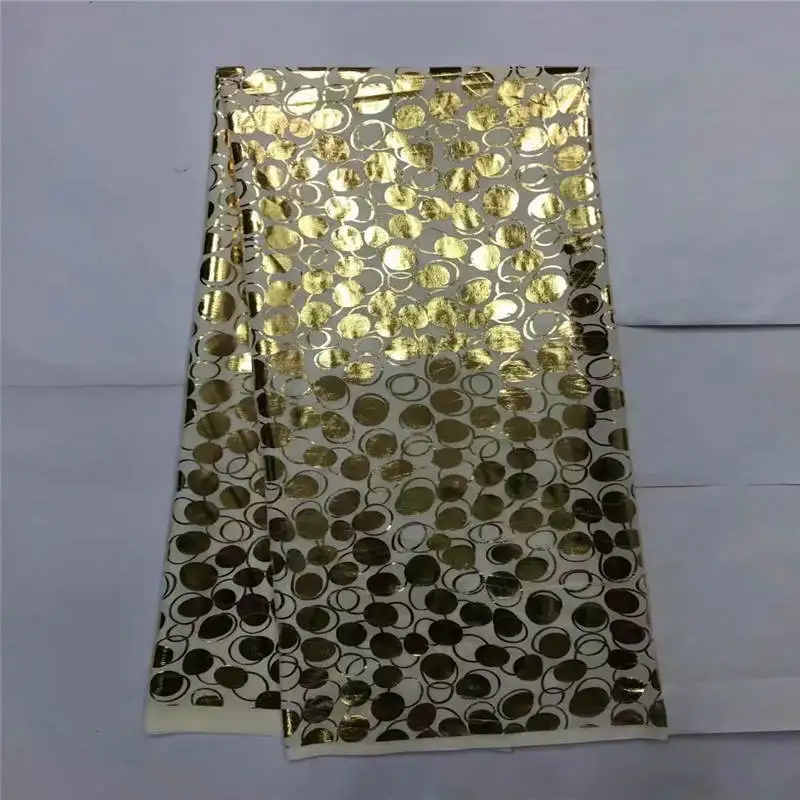 

2021 Latest Design High Quality Swiss Cotton Printing Metallic Fabric 5 Yards For Ladies Wedding Dress. LXM33101